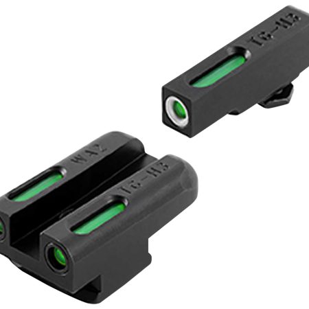 TruGlo TG13WA2A TFX  Black | Green Tritium & Fiber Optic White Outline Front Sight Green Tritium & Fiber Optic Rear Sight Walther PPS