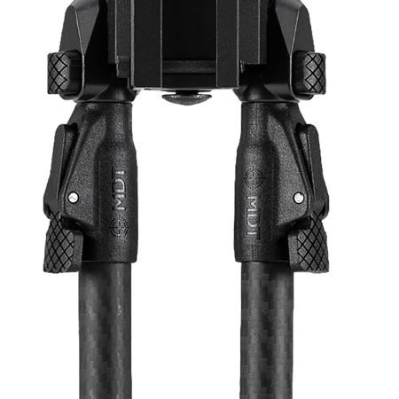 Mdt Sporting Goods Inc 105560BLK GRND-POD  Black Aluminum, 4.5"-9.0", Spiked Feet, Fits Picatinny Rail