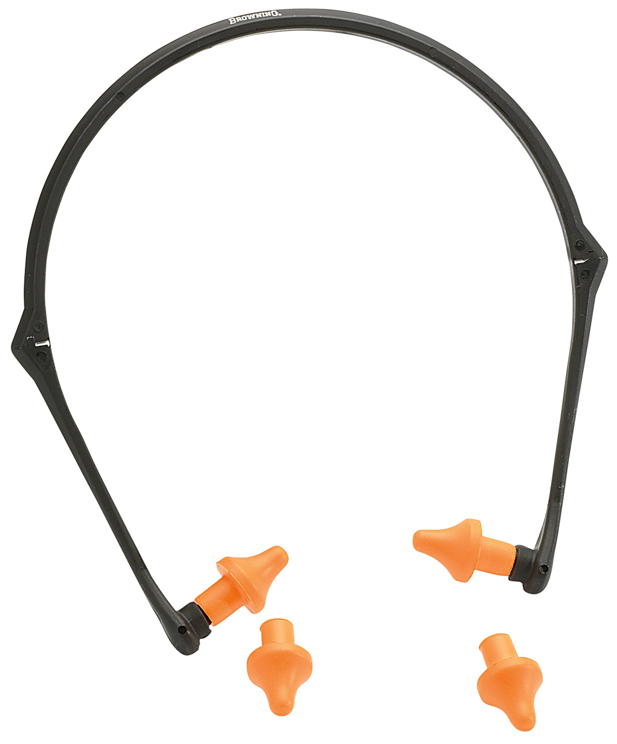 Browning 12686 Banded Earplugs Plastic 22 dB Folding Black/Orange