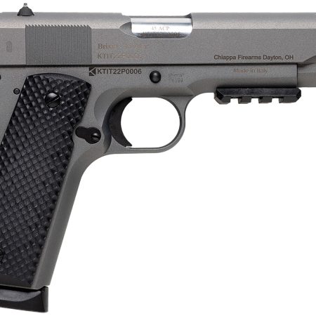 Charles Daly 440179 1911 Field Grade 45 ACP 8+1 5" Stainless Steel Barrel, Mystikote Tactical Gray Serrated Steel Slide & Steel Frame w/Beavertail, Black Polymer Grips