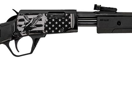 Rossi RP22181SYEN18 RP22  22 LR 15+1 18" Black Polished Alloy Steel Barrel, Black w/Engraved Eagle & US Flag Aluminum Receiver, Black Synthetic Fixed Stock