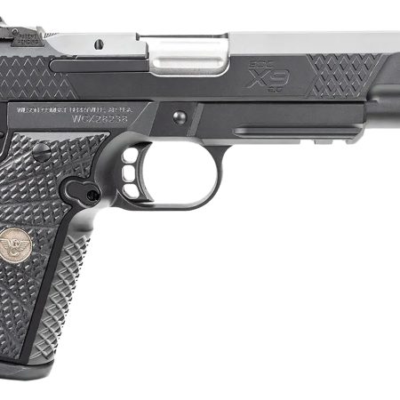 Wilson Combat 2EDCXLPR9 EDC X9 2.0 Compact Frame 9mm Luger 15+1 5" Steel Barrel, Black Armor-Tuff Serrated Stainless Steel Slide, Aluminum Frame w/Picatinny Rail, Black G10 Starburst Grip