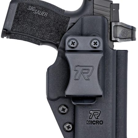 Rounded Gear RGUNVRSLCMPCTBLK Universal Kydex  IWB Black Kydex Belt Clip Fits Compact Sized Handguns Right Hand