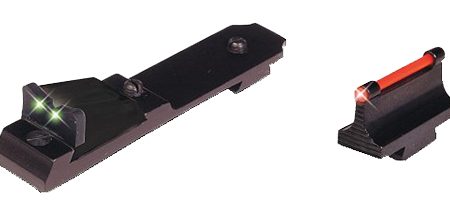 TruGlo TG114 Lever Action Rifle Sights  Black 0.500" Red Front, Green Rear Adjustable for Henry Rifles