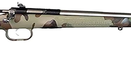 Crickett KSA2171 My First Rifle Gen2 22 S/L/LR Single Shot 16.10" Stainless Steel Barrel & Receiver, M81 Woodland Camo Synthetic Fixed Stock, EZ Loader