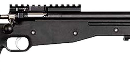 Crickett KSA2150-BLK Precision  Full Size 22 LR Single Shot 16.10" Blued Threaded Bull Barrel, Blued Crickettinny Rail Steel Receiver, Black Synthetic Adj LOP Stock