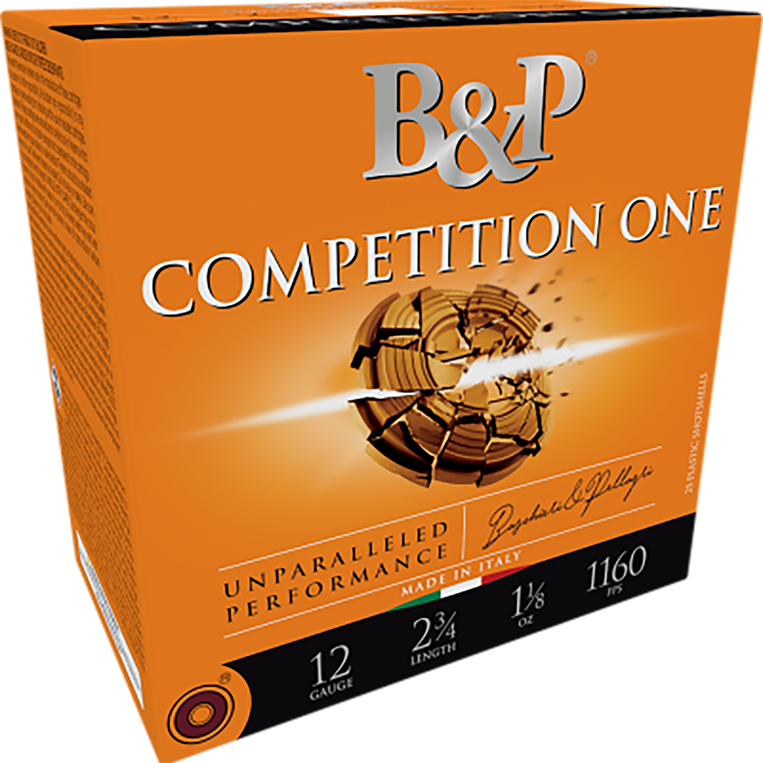 B&p Ammunition 12B1CP8 Competition One 12Gauge 2.75" 1oz 8Shot 25 Per Box/10 Case