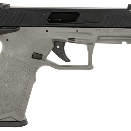 Taurus 1-TX22141G10 TX22  Full Size Frame 22 LR 10+1 4.10" Matte Black Threaded Barrel, Matte Black Serrated Slide, Gray Polymer Frame w/Picatinny Rail, Textured Grip