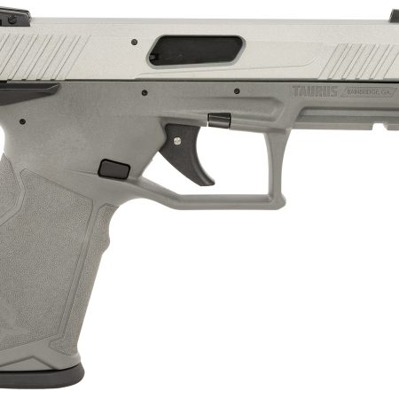 Taurus 1-TX2214NG TX22  Full Size Frame 22 LR 16+1 4.10" Matte Black Threaded Barrel, Satin Stainless Steel Serrated Slide, Gray Polymer Frame w/Picatinny Rail, Textured Grip