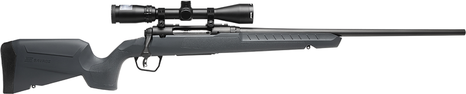 Savage Arms 32233 Axis 2 XP Combo Compact 308 Win 4+1 20" Matte Black Heavy Sporter Barrel & Drilled & Tapped Carbon Steel Receiver, Fixed Matte Gray Synthetic Stock, Right Hand, Boresighted 3-9x40mm