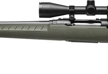 Savage Arms 32237 Axis 2 XP Combo Compact 243 Win 4+1 20" Matte Black Sporter Barrel & Drilled & Tapped Carbon Steel Receiver, Fixed Matte OD Green Synthetic Stock, Left Hand