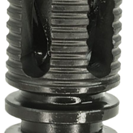 Lead & Steel Llc LSSAWFH12X28 Saw Style Flash Suppressor  1/2"-28 tpi Black 4140 Steel Closed Tine