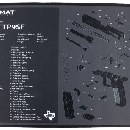 TekMat TEKR17CANIKTP9SF  Cleaning Mat Black/Gray Rubber 11"x17" Canik TP9SF Diagram