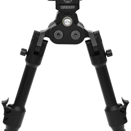 Warne 7923M Skyline Pro Bipod  Black Anodized QD Picatinny Head with Precision Legs