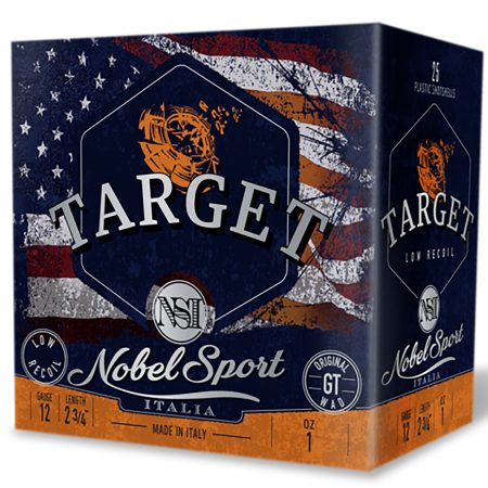 Nobel/eurosports Llc ANSLR185 Target Low Recoil 12Gauge 2.75" 1oz 8.5Shot 25 Per Box/10Case