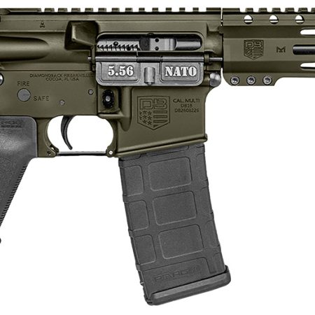 Diamondback DB1916K101 DB15  5.56 NATO 30+1 10" Black Nitride Heavy Threaded Barrel, OD Green Cerakote Picatinny Rail Aluminum Receiver, 9" M-LOK Handguard SB Tactical Brace & Black Magpul MOE Grip
