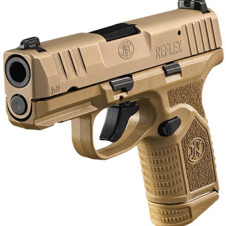 FN 66101417 Reflex  9mm Luger 15+1 11+1 3.30" Micro-Compact Frame Flat Dark Earth PVD Serrated Steel Slide w/Picatinny Rail Stippled Grip Ambidextrous