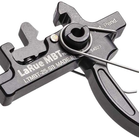 Larue Tactical LTMBT2SSB MBT-2S  Black Two-Stage Straight Fits AR10/AR15
