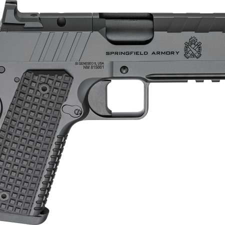 Springfield Armory PX9227LAOS 1911 Emissary 9mm 9+1 4.25" Stainless Steel Barrel Optic Ready Black Carbon Steel Slide VZ Grips Thin-Line G10 Grip