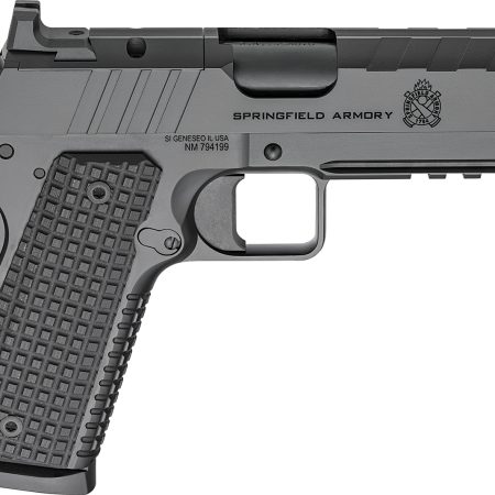 Springfield Armory PX9228LAOS 1911 Emissary 45 ACP 8+1 4.25" Stainless Steel Barrel Optic Ready Black Carbon Steel Slide VZ Grips Thin-Line G10 Grip