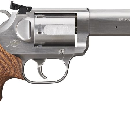 Kimber Mfg, Inc 3400032 K6S Target GFO DA/SA 357 Mag 6 Shot 4" Brushed Stainless Steel Barrel & Cylinder, Brushed Stainless Steel Frame, Diamond Checkering Grip