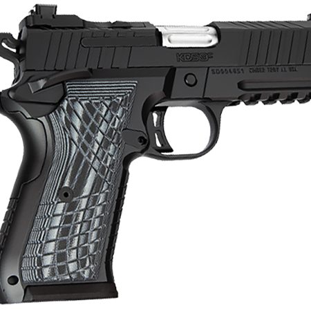 Kimber Mfg.,inc 3100017 KDS9C  9mm 10+1 4.09" KimPro Black Front and Rear Serrations Stainless Steel Slide Black Gray and Black Crosshatch Cut G-10 Grip