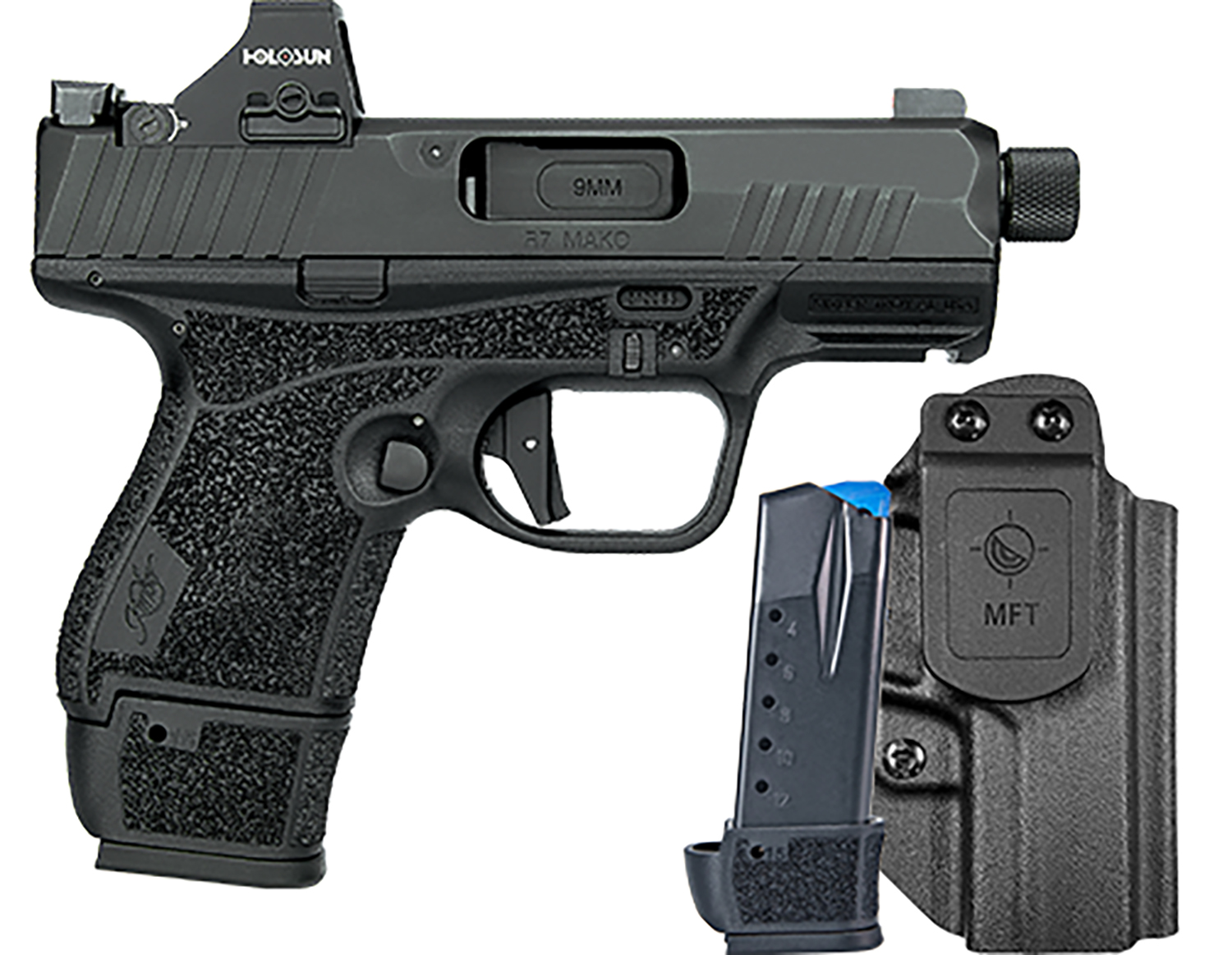 Kimber Mfg.,inc 3800032 R7 Mako TFS OI 9mm 15+1 3.92" FNC Stainless Steel Slide Molded Stippling Holosun HS 407K