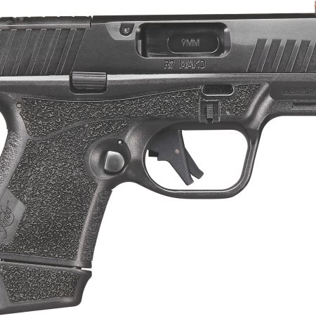 Kimber Mfg, Inc 3800034 R7 Mako Bundle Sub-Compact Frame 9mm Luger 15+1 3.37" Black DLC Match Grade Barrel, Black FNC Nitride Optic Ready/Serrated Stainless Steel Slide, Black Polymer Frame