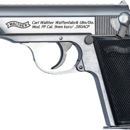 Walther Arms 4796027 PP  380 ACP 7+1 3.90" Stainless Steel Barrel, Stainless Serrated Steel Slide, Stainless Aluminum Frame w/Beavertail, Textured Polymer Grip