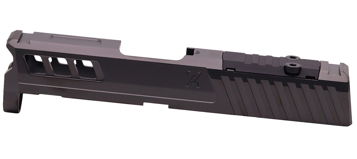 True Precision Inc TPSHCSBCRMS Axiom Optic Cut Slide Fits Springfield Hellcat Black DLC Anodized 416R Stainless Steel