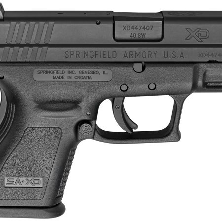 Springfield Armory XD9802HC XD  Compact Frame 40 S&W 12+1, 3" Black Melonite Steel Barrel & Serrated Steel Slide, Black Polymer Frame w/Picatinny Rail