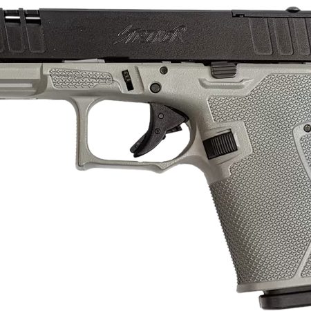 Great Lakes Firearms GL19SRK Striker  9mm 15+1 4" Front/Rear Serrations Cerakote Bull Shark Gray