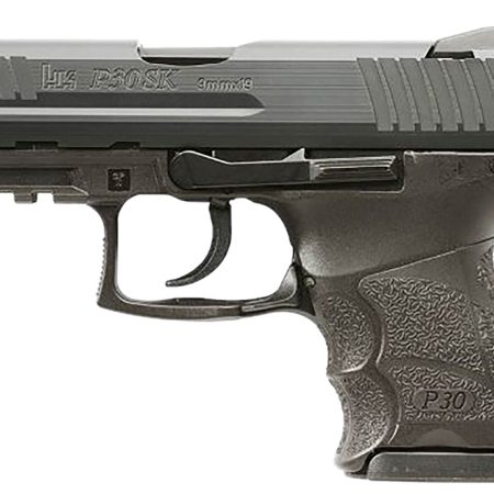 HK 81001106 P30SK V1 LEM Sub-Compact Frame 9mm Luger 10+1 3.27" Black Steel Barre, Black Cerakote Steel Slide, Polymer Frame w/Picatinny Rail, Black Interchangeable Backstrap Grip, Ambidextrous