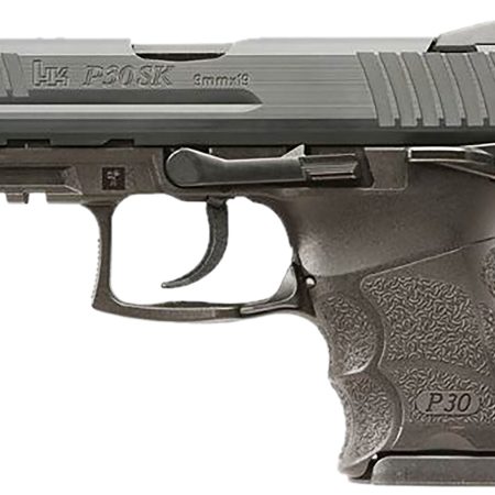 HK 81001110 P30SK V3 Sub-Compact Frame 9mm Luger 10+1 3.27" Stainless Steel Barrel, Black Cerakote Serrated Steel Slide, Black Polymer Frame w/Picatinny Rail, Ambidextrous