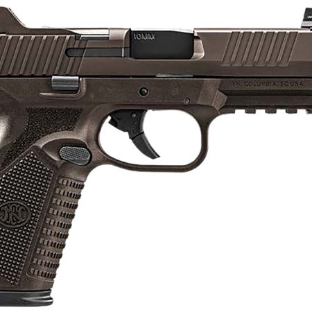 FN 66-101951 510 Tactical 10mm 10+1 4.71" Black Steel Threaded Barrel, Bronze PVD Optic Cut/Serrated Stainless Steel Slide & Polymer Frame w/Picatinny Rail, Interchangeable Backstrap Grip