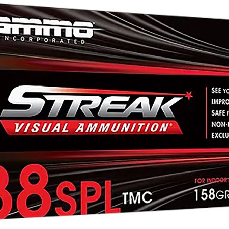 Ammo Inc 38158TMCSTRKRED50 Streak Visual (RED)  38Special 158gr Total Metal Case 50 Per Box/20 Case