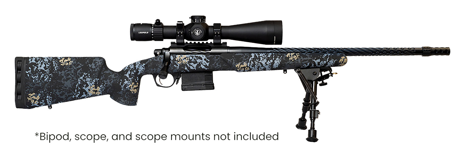 Horizon Firearms RF017S132214T19 Vandal Prime 6 Creedmoor 22" Black Spiral Fluted Threaded Barrel, Drilled & Tapped Receiver, Textured Iota EKO Carbon Fiber Stock