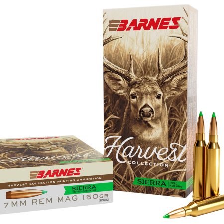 Barnes Bullets 32402  Harvest 7mmRemMag 150gr Sierra Tipped GameKing 20 Per Box/10 Case