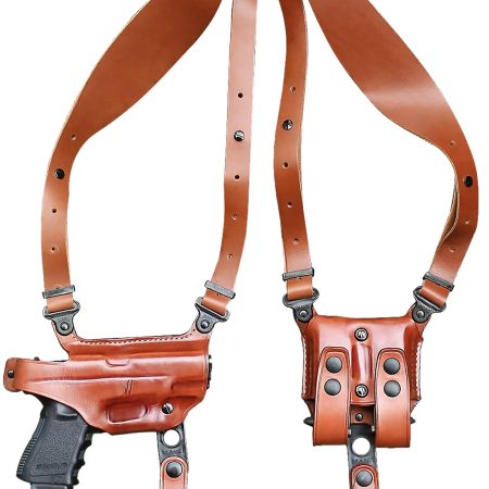 1791 Gunleather NSS2.4CBRHR  Optic Ready Shoulder Horizontal Brown Fits Sig P320 Right Hand