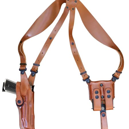 1791 Gunleather NSS2.4CBRVR  Optic Ready Shoulder Vertical Brown Fits Sig P320 Right Hand