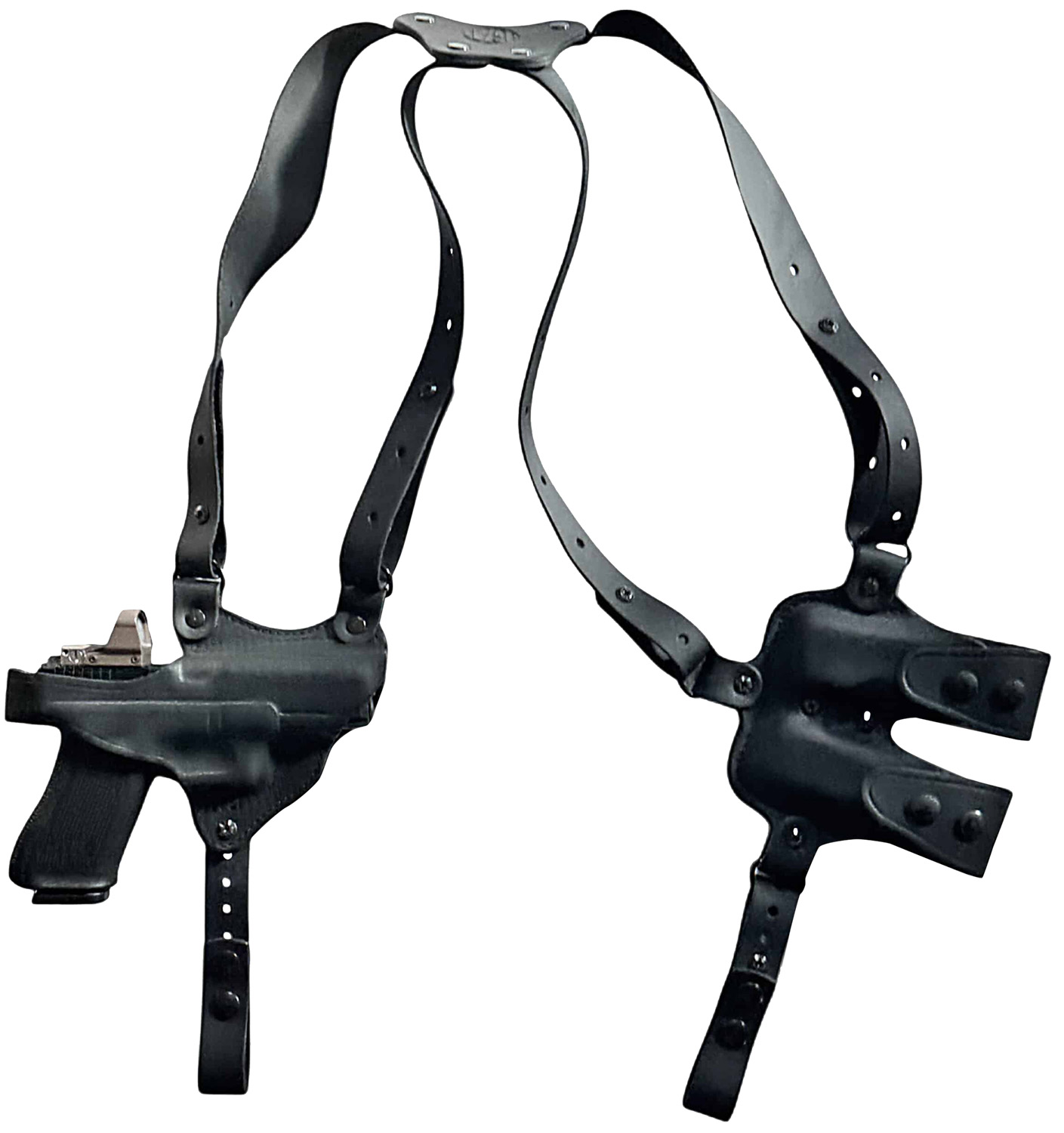 1791 Gunleather NSS2.4SBLHR Optic Ready Shoulder Horizontal Black Fits Sig P320 Right Hand