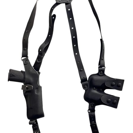 1791 Gunleather NSS2.1SBLVR  Optic Ready Shoulder Vertical Black Fits Glock 17 Right Hand