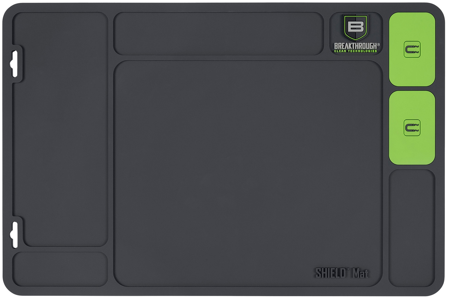 Breakthrough Clean BTSGMH Shield Mat Gray and Green PVC 17.88"x11.88"