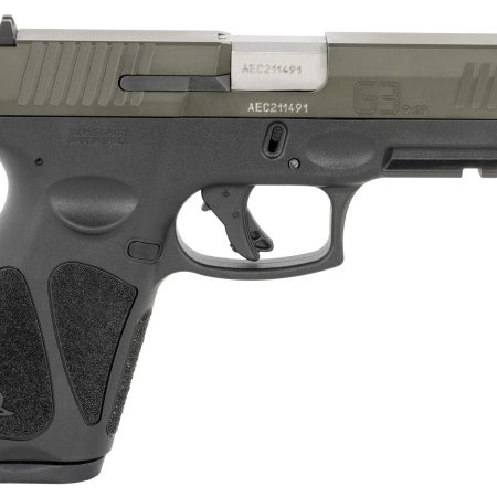 Taurus 1-G3B94B G3  Full Size Frame 9mm 17+1 4" Matte Stainless Steel Barrel, OD Green Serrated Alloy Steel Slide, Black Polymer Frame w/Picatinny Rail, Textured Grip