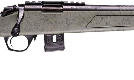 Bergara Rifles BMR008 BMR-X Carbon Fiber 22 LR 10+1 18" Carbon Fiber Threaded Barrel, Black Cerakote Picatinny Rail Steel Receiver, Adj LOP Black w/Green Webbing Synthetic Stock