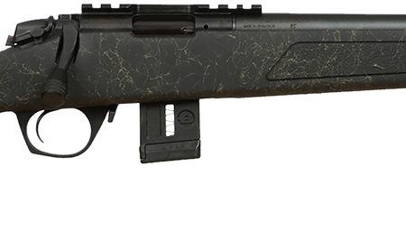 Bergara Rifles BMR009 BMR-X  22 WMR 10+1 18" Blued Heavy Threaded Barrel, Blued Picatinny Rail Receiver, Adj LOP Green w/Black Webbing Synthetic Stock