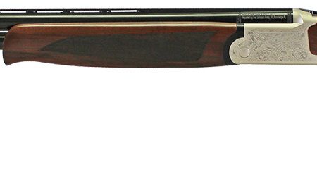 Iver Johnson Arms IJ60020LW28S IJ600 Lightweight Full Size 20 Gauge Break Open 3" 2rd 28" Black Over/Under Vent Rib Barrel, Silver Engraved Aluminum Receiver, Fixed Walnut Wood Stock, Ambidextrous