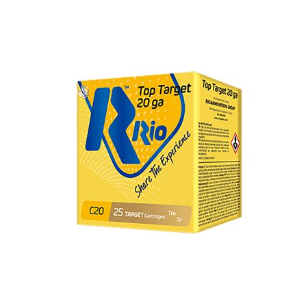 Rio Ammunition TT2075 Top Target  20Gauge 2.75" 7/8oz 7.5Shot 25 Per Box/10 Case
