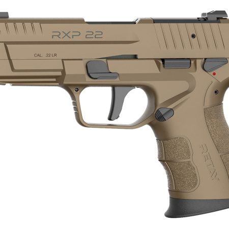 Retay USA RXP22FDE13TH RXP  22 LR 13+1 4" Black Threaded Barrel, Flat Dark Earth Cerakote RMR/RMSc Optic Ready/Serrated Slide, Flat Dark Earth Cerakote Polymer Frame w/Accessory Rail, Textured Grip