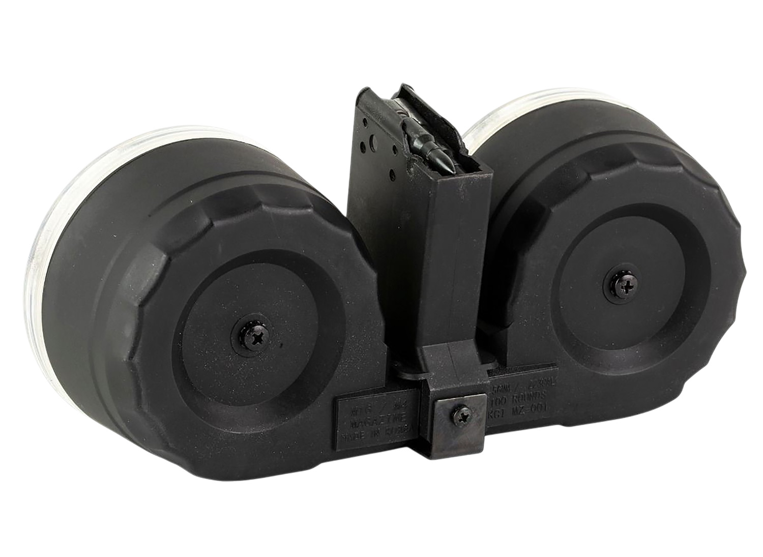 Kci Usa Inc KCIMZ067 100rd Drum 5.56/223 Black